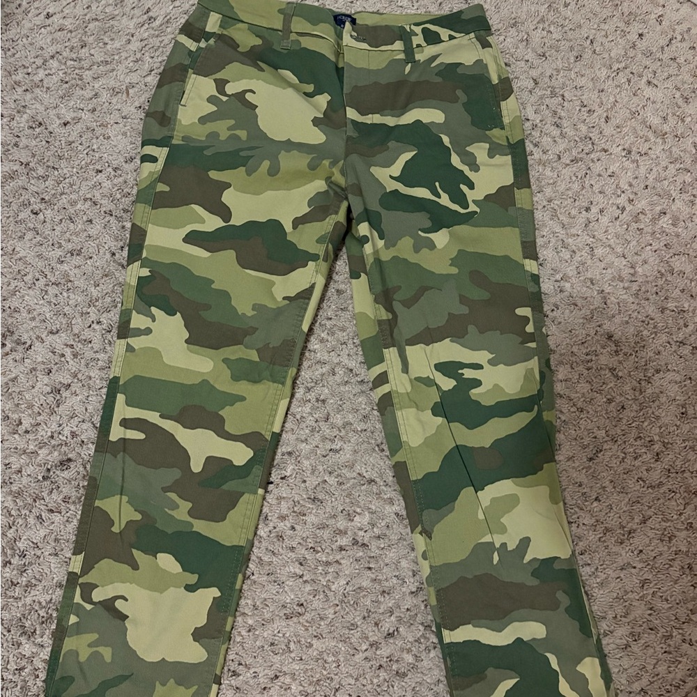 J. Crew Green Camouflage Pants